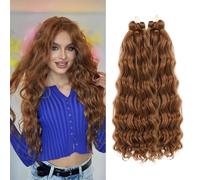 MLETULIPS Curly Crochet Braiding Hair Extensions Deep Wave Braiding Hair Ocean Wave Crochet Cheveux Soft Synthetic Bohemian Curly Water Ondulés Crochets Braids for Women (30#, 20 inch/6 pack)