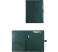 MLGFS Porte-Documents en Cuir, Porte-Bloc-Notes Format A4 for Bureau, école, conférence, Porte-Blocs(Groen)