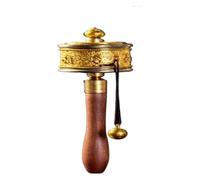 MLGFS Prayer Wheel, Moulin à prières tibétain portatif en Laiton avec versets du Bouddha et vérité Six caractères