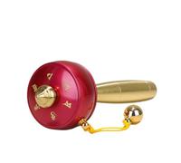 MLGFS Prayer Wheel, Roue de prière tibétaine Bouddhiste en Laiton, à Main, for la méditation et Le Yoga, Multicolore(Red)