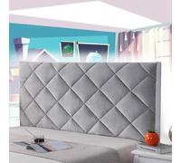 mlhk Housse de tête de lit pour lit queen size, housse de tête de lit simple et double, housse élastique pour protection de dossier de lit, gris, 100 cm