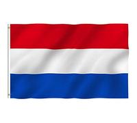 MLIAN Drapeau Pays Bas 150x90cm - Drapeau Néerlandais Grand Flag Polyester Passe-Fils en Laiton