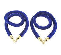 Poteaux de Guidage Poteau 2 Cordes de Chandelier en Velours Bleu avec Crochets Plaqués Or, Cordes de File D'attente de Contrôle des Foules, 1,5 M / 5 Pieds de Long