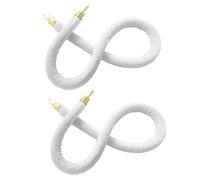 Mlida Poteaux de Guidage Poteau 2 Cordes de Velours Barrières Blanches avec Mousquetons en Acier Inoxydable Plaqué Or, Corde de Ligne de File D'attente de Contrôle de Foule, 1,5 M / 5 Pieds de Long