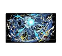 Mlikemat ZD039-009-A Tapis de jeu de cartes à collectionner avec zones Motif dragon blanc aux yeux bleus