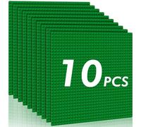 Mlikero 10 Classic Plaque de Base, Grande Plaque de Construction 10" x 10", Compatibles avec Les Grandes Marques et Les Tables D'activités, pour Les Bâtisseurs de Âge 3+(Vert)