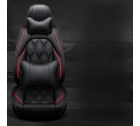MLINGK Housses de siège de voiture pour Peugeot 106 107 108 206 207 CC 208 306 307 308 T7 T9 406 407 508 607 en cuir véritable imperméable et respirant 5 places Noir luxe