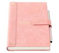 Mljtoyo Agenda 2026 2026 une page par jour de janvier à décembre 2026 avec couverture rigide et planificateur mensuel complet avec stylo, autocollants, poche intérieure, 3 signets, rose Format A5