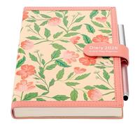 Mljtoyo Agenda 2026 A5 une page par jour, organisateur à couverture souple, planificateur quotidien de janvier à décembre 2026, planificateur A5 jour après jour avec stylo, autocollants, poche arrière