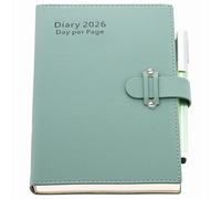 Mljtoyo Agenda 2026, un jour par page, A5, de janvier 2026 à décembre 2026, une page par jour, couverture rigide, organiseur avec stylo, autocollants, cyan, A5