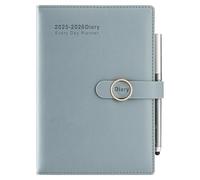 Mljtoyo Agenda académique 2025-2026, un jour par page, de juillet 2025 à juin 2026, planificateur journalier mensuel avec stylo, onglet latéral coloré, stylo, autocollants, 3 marque-pages (14,5 x 21,1