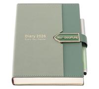 Mljtoyo Agenda journalier 2026 format A5, jour par page, de janvier à décembre (vert clair, A5)