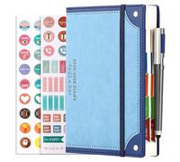 Mljtoyo Agenda scolaire journalier 2025-2026 2025-2026 une page par jour à couverture rigide avec stylo, autocollants, onglets mensuels colorés, format A5, de juillet 25 à juin 26, idéal pour les