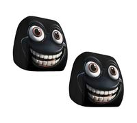 Mllepjdh 2 Housses D'appui-tête De Voiture Visage Dessin Animé Flexibles Et Extensibles pour La Plupart des Véhicules Lavables Résistantes Déchirures Protecteurs d'oreiller Siège Accessoires