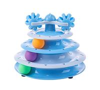 Mllepjdh 4levels Jouet pour animal de compagnie Tour Tracks Disque Intelligence Amusement Quatre Plays Disque Jouet Entraînement Plaque d'amusement Griffoir Jouet avec Grattoir Grand Jouet à Gratter,