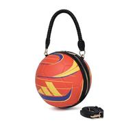 Mllepjdh à main rond à fermeture éclair avec styles sur le thème du football, poignée supérieure et longue sangle pour le shopping, les déplacements et les réunions décontractées