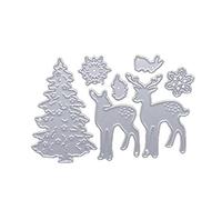 Mllepjdh Arbre De Noël Cerf Bricolage Scrapbooking en Acier Carbone Matrices Découpe Album Photo Gaufrage Cartes en Papier Faisant Pochoir Décorer Matrices pour La Fabrication Cartes Toutes Les