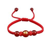 [Mllepjdh] Bracelet en corde rouge réglable avec charme serpent chinois corde tressée, convient pour les amateurs de mode unique, フリーサイズ