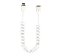 Mllepjdh Câble d'extension micro USB femelle vers micro USB mâle - Câble de transmission de stabilité - 100 cm/300 cm de long - Blanc