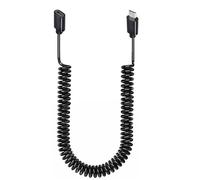 Mllepjdh Câble d'extension micro USB femelle vers micro USB mâle - Câble de transmission de stabilité - 100 cm/300 cm de long - Noir