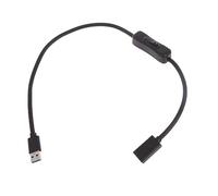 Mllepjdh Câble d'extension USB 3.0 à tête droite avec commutateurs marche/arrêt, prend en charge le transfert de données et l'alimentation pour ventilateur alimenté par USB, câble d'extension USB 3.0