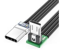 Mllepjdh Câble USB C vers micro USB, 50 cm, angle de 90 degrés, prend en charge le chargement 2 A et le transfert de données 480 Mbps, compatible avec smartphone, tablette et autres appareils MicroUSB