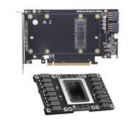 Mllepjdh Carte de Conversion d ' Emplacement PCIe pour Station de Travail de Bureau, Adaptateur SXM2 PCIe X16 avec métallique et Disposition de connecteur Visible pour Les constructions matérielles