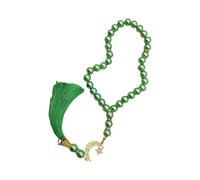 Mllepjdh Chapelet Tasbih en verre fabriqué à la main, 33 perles, de prière élégant, bijoux religieux, accessoire de méditation spirituelle, usage quotidien, de prière