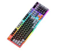 Mllepjdh Clavier de jeu rétroéclairé à 104 touches ergonomique avec câble USB pour connexion de câble PC