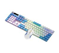 Mllepjdh Clavier ergonomique 104 touches rétroéclairées avec commutateurs mécaniques pour la maison et le bureau