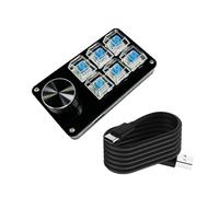 Mllepjdh Clavier macro programmable multifonction avec réglage douanier de touche mécanique pour le jeu et l'édition de médias