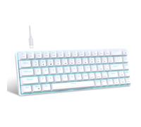 Mllepjdh Clavier mécanique à 68 touches - Commutateurs à clic remplaçables à chaud avec option de rétroéclairage - Câble de données USB C