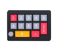 Mllepjdh Clavier numérique mécanique à 13 touches pour jeu/travail avec fonctions macro programmables, compatibilité USB