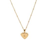 Mllepjdh Collier médaillon moderne à cœur ouvert, bijoux en acier inoxydable, designs bohèmes, chaîne confortable pour les anniversaires ou les vacances, collier de mode quotidienne