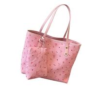 Mllepjdh Élégant imprimé nœuds sur le dessus, sac essentiel de travail spacieux avec sangle confortable, sac à main tendance pour femme, sac à bandoulière spacieux, a, One Size
