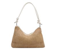 Mllepjdh Élégant sac de plage tissé léger et pratique sac à main bandoulière décontracté pour le shopping ou les voyages en ville shopping, blanc, One Size