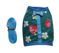 Mllepjdh Ensemble harnais et laisse pour petit animal de compagnie, gilet anti-fuite, 3 tailles, vêtements rembourrés réglables pour hamster