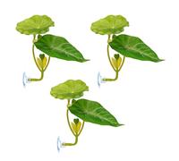 Mllepjdh Feuilles artificielles décorative avec Ventouse décors colorés pour Aquariums Ornements pour Terrarium Feuilles Marines simulées