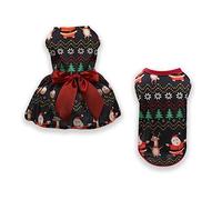 Mllepjdh Jolie robe de mariée pour chiot - Jupe flocons de neige - Gilet de Noël - Grande tenue - Jupe - Costume de printemps - Bonhomme de neige