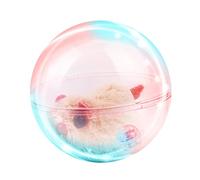 Mllepjdh Jouet interactif pour chien roulant automatique transparent pour animaux domestiques d'intérieur avec lumières et animaux en peluche mobiles aléatoires alimentés par piles