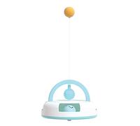 Mllepjdh Jouet unique de tennis de table avec herbe à chat multifonction, plateau tournant pour animaux domestiques, jouet interactif pour l'intérieur lorsque vous n'êtes pas à la maison, meilleur