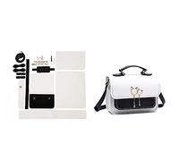 Mllepjdh Kit de fabrication de sacs fourre-tout en cuir synthétique fait à la main pour la fabrication de sacs à bandoulière, accessoires de couture, kit de fabrication de sacs d'anniversaire et de