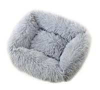 Mllepjdh Lit en fourrure pour petit chiot et chaton - Panier antidérapant avec housse épaisse - Multicolore - Taille L