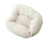 Mllepjdh Lit en fourrure pour petit chiot et chaton - Panier antidérapant avec housse épaisse - Multicolore - Taille L