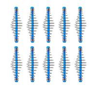 Mllepjdh Lot de 10/30 appâts à ressort en acier inoxydable pour cage d'appâts en métal, lanceur de bobines, méthodes en ligne, appâts de pêche