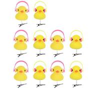 Mllepjdh Lot de 10 épingles à cheveux en forme de bec de canard pour filles et enfants - Jaune