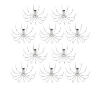 Mllepjdh Lot de 10 hameçons en acier inoxydable pour parapluies en forme de calamar - 28 mm