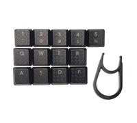 Mllepjdh Lot de 13 touches tactiles élégantes en ABS texturé pour G813/G815/G915/G913 TKL Slip pour joueurs professionnels - Noir