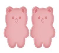 Mllepjdh Lot de 2 tapis d'alimentation pour chien avec bords surélevés en silicone antidérapant