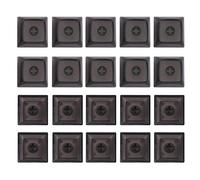 Mllepjdh Lot de 20 touches de clavier mécanique PBT Dye-sub pour profil XDA créatif Hauteur 1U Touches de jeu sans gravure 1U Noir transparent